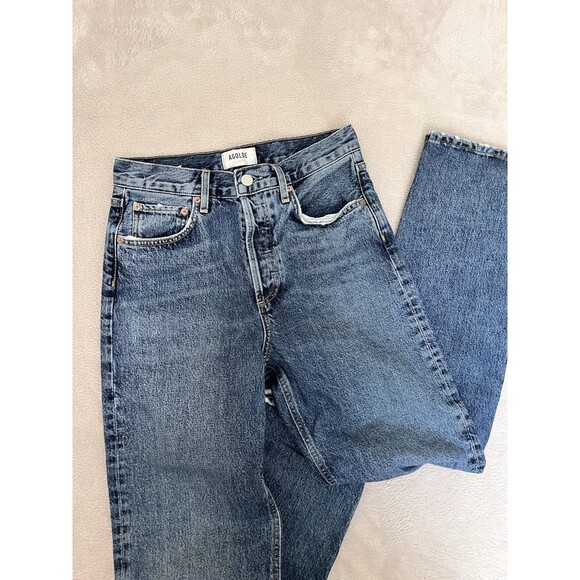 AGOLDE Fran Low Slung Easy Straight Jeans in Color Control Size 23 Boho Trendy - Picture 1 of 12